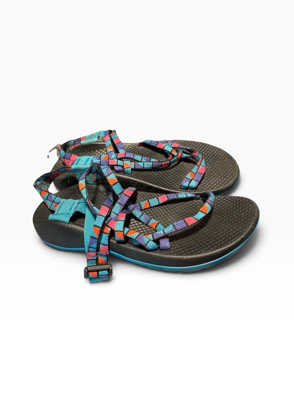 Chacos Z/Cloud 2 Multi Color Geo Geometric Straps Athletic Sandals Women's Size